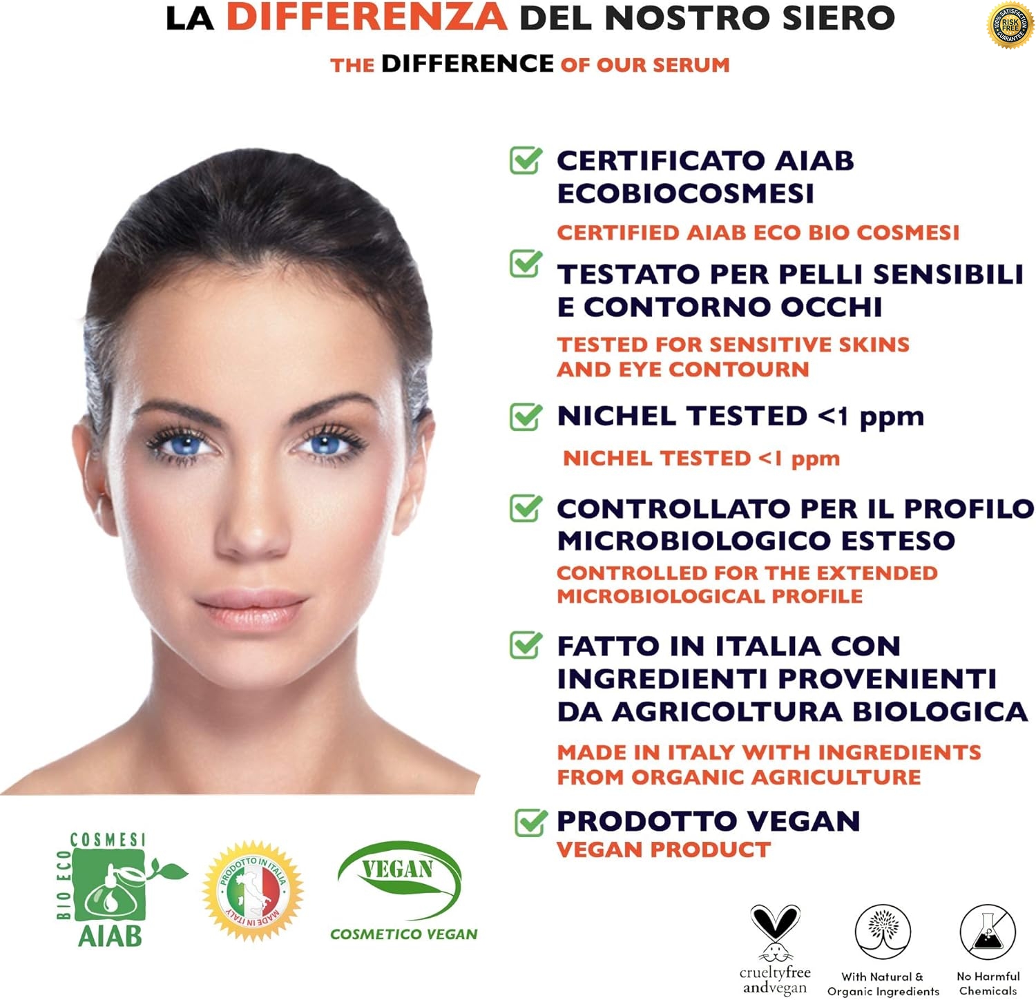 60ml Bio Sérum Facial con Vitamina C, E, Ácido Hialurónico puro 100% or